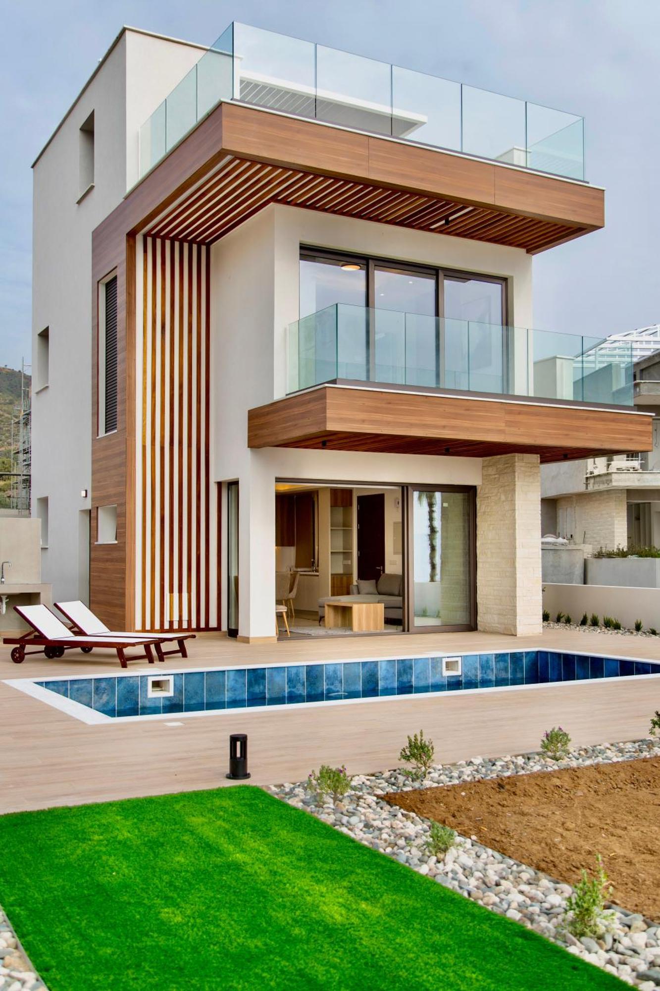 Santa Barbara Seafront Villas W Jacuzzi Pool Paphos Bagian luar foto