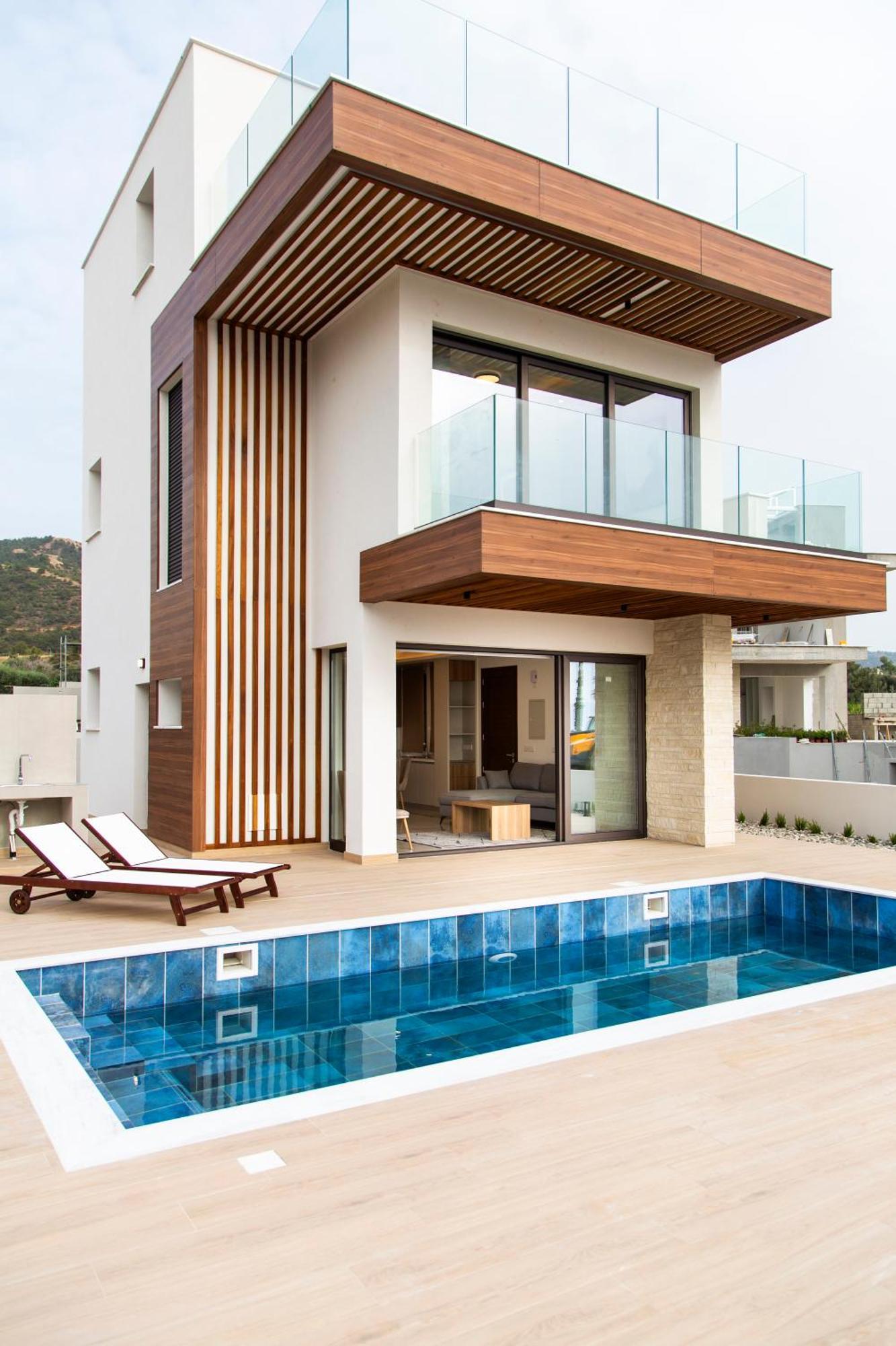Santa Barbara Seafront Villas W Jacuzzi Pool Paphos Bagian luar foto